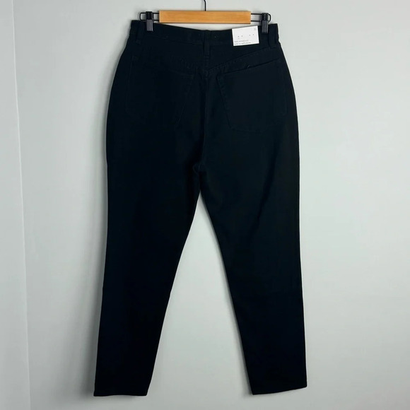 Nwt WEWOREWHAT Denim THE DANIELLE with crystal button fly pants in Black Size 30 - Picture 7 of 11